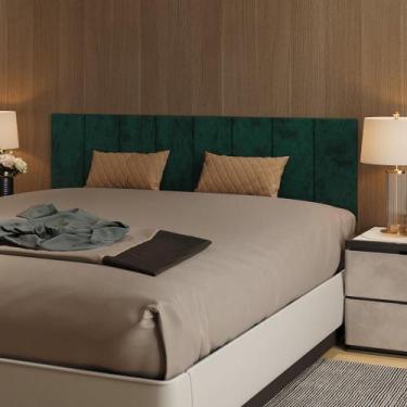Imagem de Cabeceira Modular Estofada Adesiva Autocolante Queen 160cm - Via Nossa