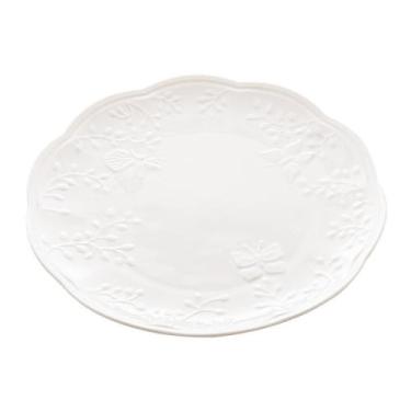 Imagem de Prato Raso Porcelana New Bone Butterfly Flower 26,5cm x 27cm - Wolff