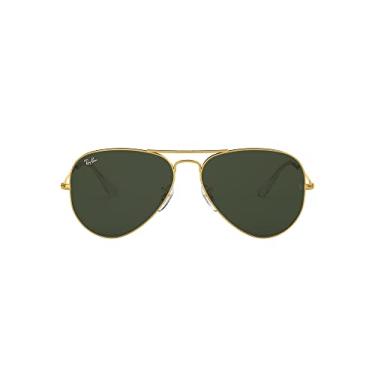 Imagem de Óculos de Sol Ray-Ban Aviator Large Metal 0RB3025 W3234 Tam 55 / Ouro - Lentes Verde