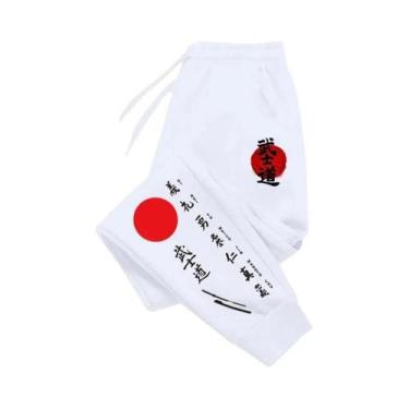 Imagem de Calças De Moletom Estilo Harajuku Japonês Para Homens, Calças Casuais 