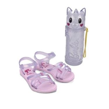 Imagem de Sandália Infantil Grendene Barbie Unicórnio Rosa Claro-Feminino