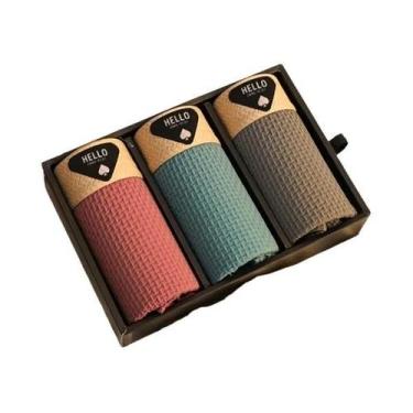 Imagem de Cuecas Boxer Masculinas De Seda Gelada Com Malha, Kit 3 Peças, Sexy, F