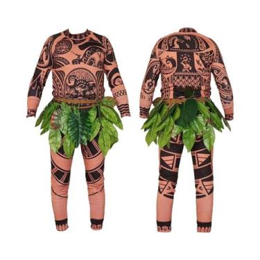 Imagem de Fantasia De Cosplay Moana Maui Com Tatuagem, Conjunto De Calças E Legg