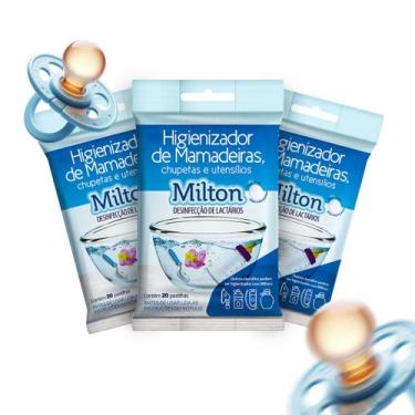 Imagem de 3 Cartelas Milton Para Esterilizar Chupeta Copo Mamadeira