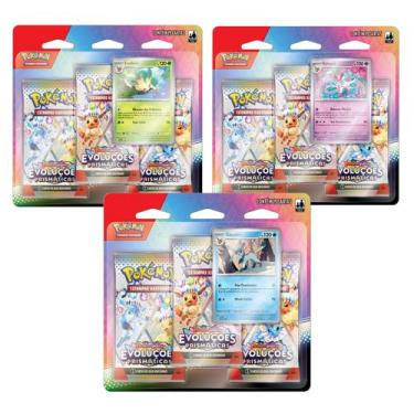 Imagem de Pokemon 3x Blisters Triplos Evoluções Prismáticas EV8.5 Sylveon, Leafe