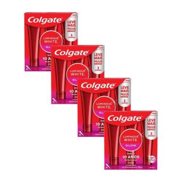 Imagem de Kit 4 Pack Creme Dental Para Clareamento Colgate Luminous White Glow 7