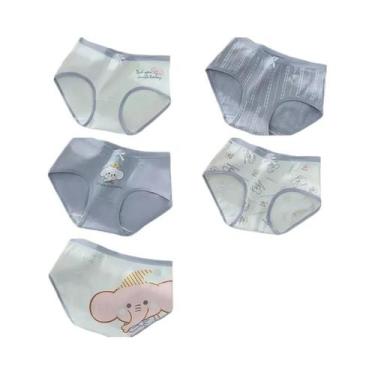 Imagem de Conjunto De Calcinhas De Algodão Femininas Com Estampa Fofa, Cintura B
