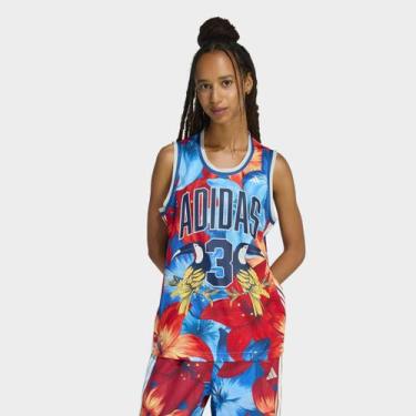 Imagem de Regata Adidas Farm Feminina, Azul, P