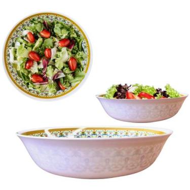 Imagem de Tigela Bowl Saladeira em Melamina Decorada Pote 1,3L - Fx