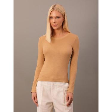 Imagem de Blusa de Ribana  Manga Longa Com Bordado  Havana-Feminino