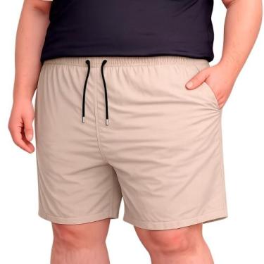 Imagem de Bermuda Tactel Plus Size Masculina Com Elastano G1 ao G5 Elastico Cint