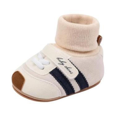 Imagem de Sapatos De Algodão Para Bebês Com Meias, Quentes E Confortáveis Para O