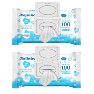 Imagem de Kit C2 Lenço Umedecido Anjinho Leve 100 Pague 90 - Parentex Ind E Com 