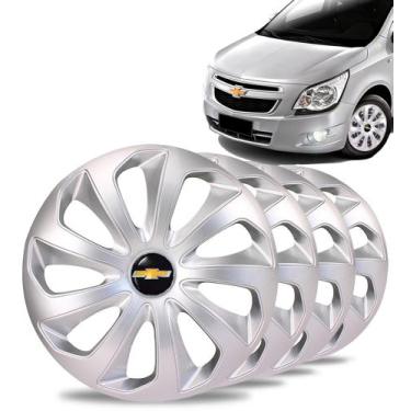 Imagem de Jogo 4 Calota Velox Aro 14 Prata Gm Cobalt Corsa Celta Agile - Elitte