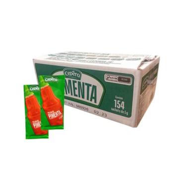 Imagem de Molho Pimenta Cepera Sache Caixa Com 154 Saches De 5g - Cepêra
