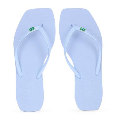 Imagem de Chinelo Brizza Arezzo Bico Quadrado Square Brasil Azul - Feminino-Feminino