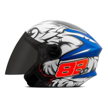 Imagem de Capacete Aberto De Moto Feminino E Masculino New Liberty Three Azul Br