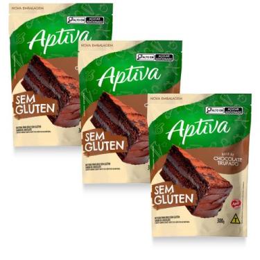 Imagem de Mistura Sem Glúten Bolo Chocolate Trufado Kit 3 Pacotes - Apti