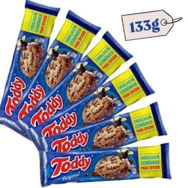 Imagem de Kit 6 Un - Biscoito Cookies Toddy Pacote 133g (cada), Baunilha