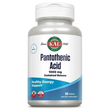 Imagem de Suplemento Ácido Pantotênico KAL 1000 mg de vitamina B5 100 comprimidos-Unissex