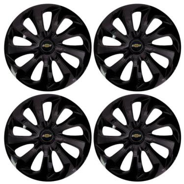 Imagem de Jogo Calota Velox 14 Black Piano Onix 2014 2015 2019 - Garagem Online 