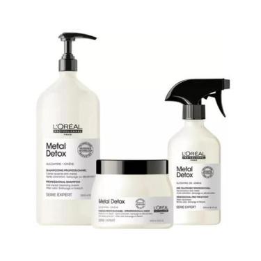 Imagem de Kit L'oréal Professionnel Metal Detox(shampoo+máscara+spray)