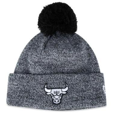 Imagem de Gorro New Era Chicago Bulls NBA Lã Cinza Mescla Pompom