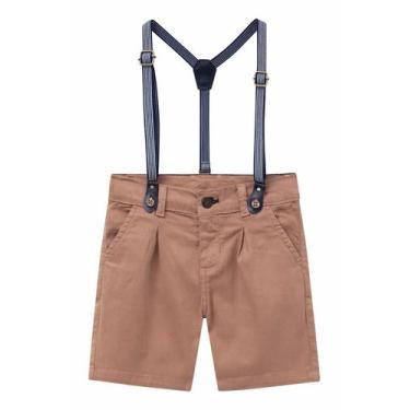 Imagem de Bermuda sarja sport chic masc. c/ suspensório  bf23091 - BAKULELE, P, 