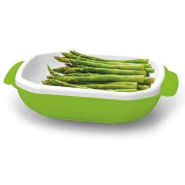 Imagem de Vaporizador cuisinart de alimentos para microondas de plástico verde c