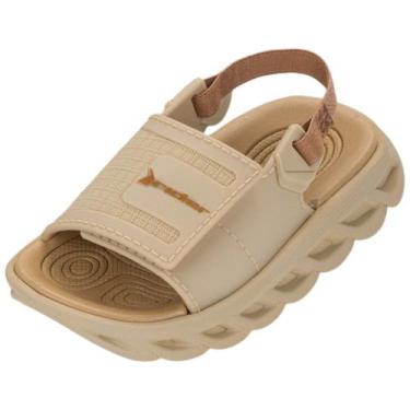 Imagem de Chinelo Infantil Menino Elastico Urbano Power Rider Kids, Bege, Bege, 
