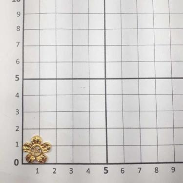 Imagem de Botão Metal Dourado 17mm 4 Furos Flor 15Un 100Un 200Un confecção camis