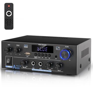 Imagem de Amplificador Bluetooth 5.0 Romicta AK55 de 2 canais 500W