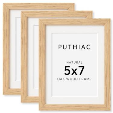 Imagem de Porta-retratos Puthiac Oak Wood 5x7 para fotos de arte de parede (paco
