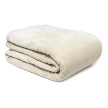 Imagem de Cobertor Camesa Neo Flannel 600g/m² Queen 220x240cm Off White