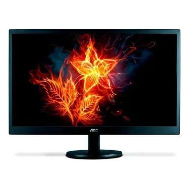 Imagem de Monitor Aoc 18.5 E970swhnl Hdmi Vga 18.5 Led Hd 60hz Wides Preto 127/2