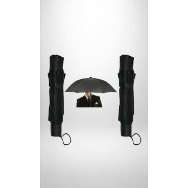 Imagem de Guarda-Chuva Grande Preto Reforçado Anti-Vento (2 Unidades) - Congratu