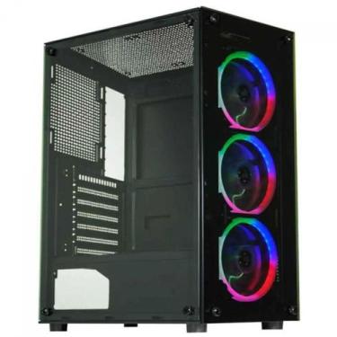 Imagem de Gabinete Gamer K-MEX CG-30C5, RGB, Mid Tower, Lateral em Vidro, ATX, C