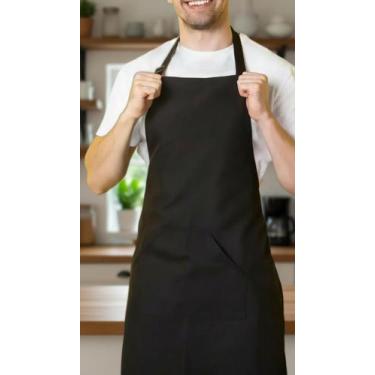 Imagem de Avental Preto de Cozinha/Churrasco 85x65cm - Congratulations Store