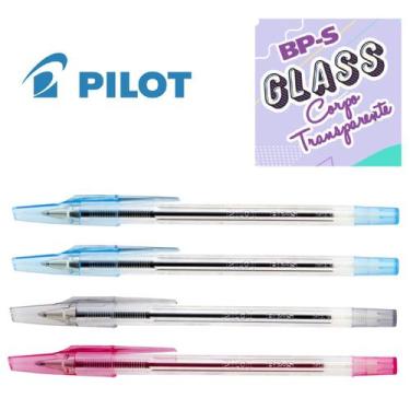 Imagem de Kit C/ 4 Canetas Esferográficas Pilot BP-S Glass AZ/ PT/ VM