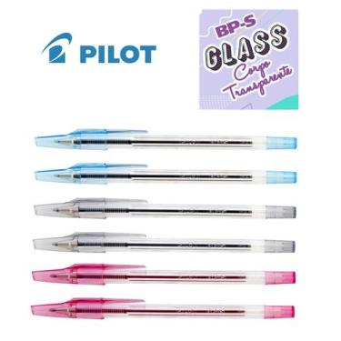 Imagem de Kit C/6 Caneta Esferográfica Pilot BP-S Glass AZ / PT / VM
