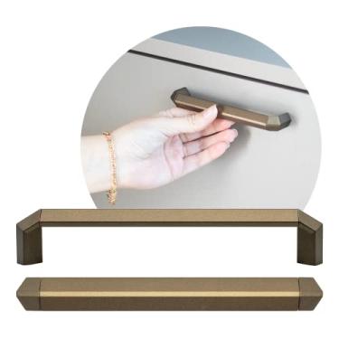 Imagem de Puxador De Guarda Roupa Porta Armario Alumínio 128mm Trip (Bronze Fosco)