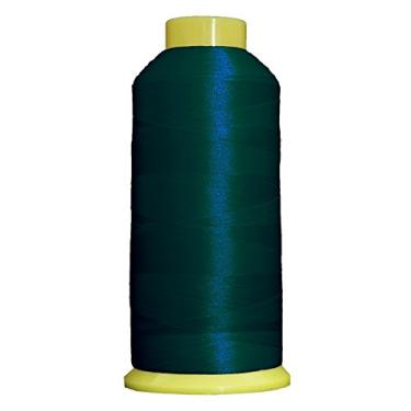 Imagem de Threadart Linha de bordado de máquina de poliéster com cones grandes de 5000 m | Cones enormes de 5000 m (5.500 jardas) 40 wt | Para máquinas de bordado e costura Brother Janome Bernina | Nº 375 - Green Bay