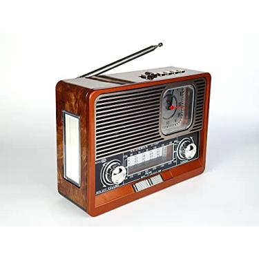 Imagem de Radio Retro Vintage Am Fm Bluetooth Qualidade Premium (ESCURO)