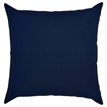 Imagem de Capa Almofada Linho Lisa Colorida Tecido Luxuoso 43x43 (Azul Marinho)