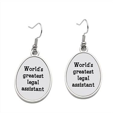 Imagem de Brinco World's Greatest Legal Assistant – Brincos pendentes para meninas – Presente de festa de aniversário dos namorados, Metal, Sem pedras preciosas