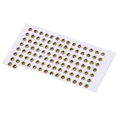 Imagem de Olhos de isca de pesca, olhos de pesca artificiais realistas 100 peças 5mm para iscas diy para isca de pesca diy(Ouro)