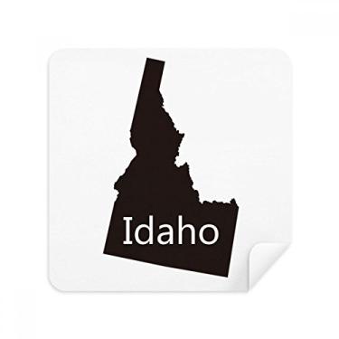 Imagem de Idaho Mapa dos Estados Unidos da América Pano Pano Limpador de Tela Tecido Camurça Pacote com 2