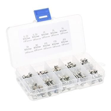Imagem de fengny 100pcs 5x20mm Fast-blow Tubo de vidro Fusíveis Kit sortido Amp 0.2A 0.5A 1A 2A 3A 5A 8A 10A 15A 20A