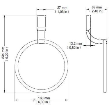 Imagem de Porta Toalha de Rosto Argola Top Cromado Docol