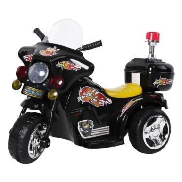 Imagem de Mini Moto Elétrica Infantil Polícia 6V 18W Preto